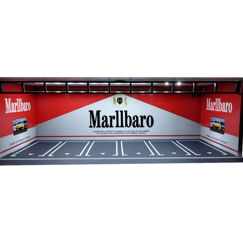 1:64 Modely garáže automobilu Diorama Shop Parking Building Led Building Scene W Model W Light Car Garage Parkovisko Diorama Scene Model