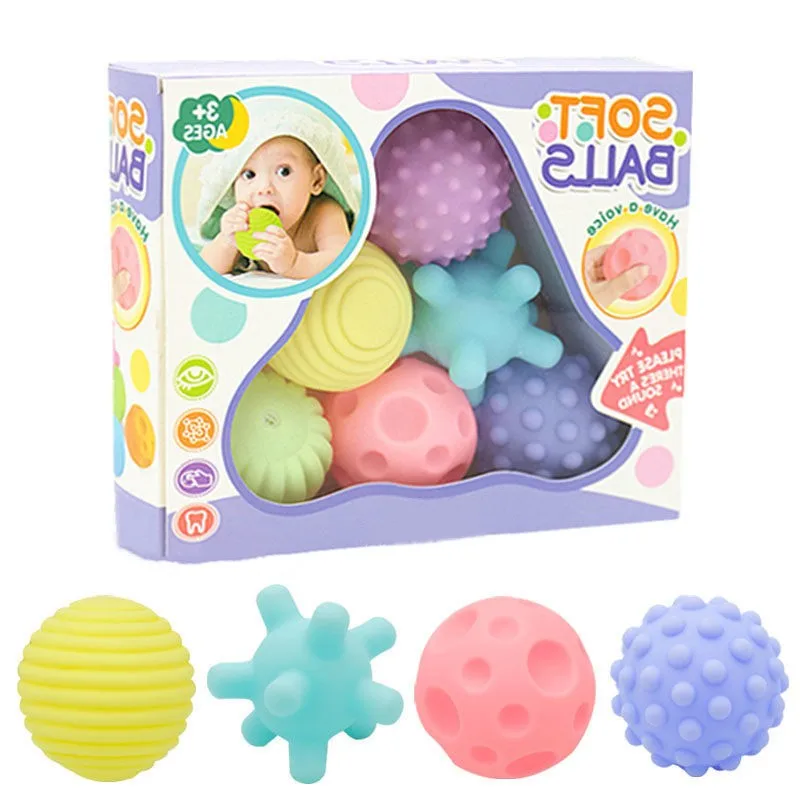 1-6ks detské hračky senzorické gule pre deti ručne dotyk lopta Soft Massage Training Ball Ball Dojčatá Vývojová vodná kúpeľ