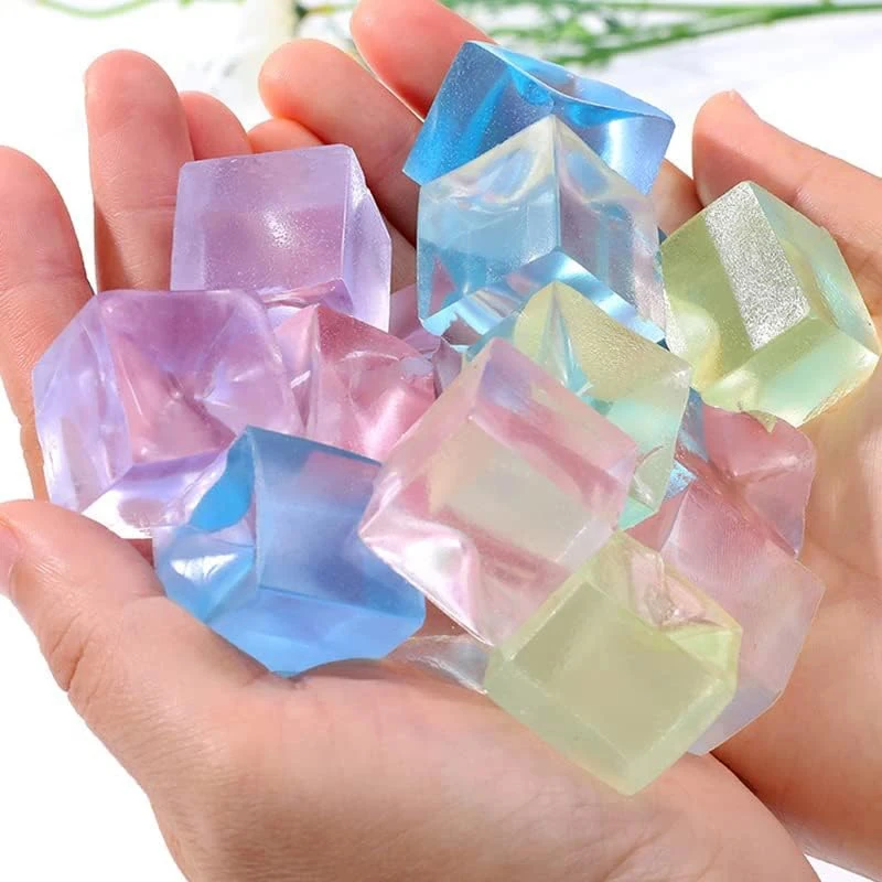 1-6ks Mini Kids Hot Fidget Toy Mini Toys Mini hračky Mochi ľadový blok stresová lopta hračky Kawaii Transparentná kocka