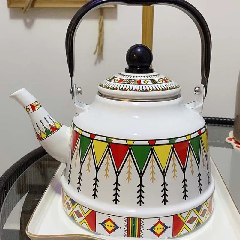 1,7 l Enamel Kettle Geometric Flower Starove