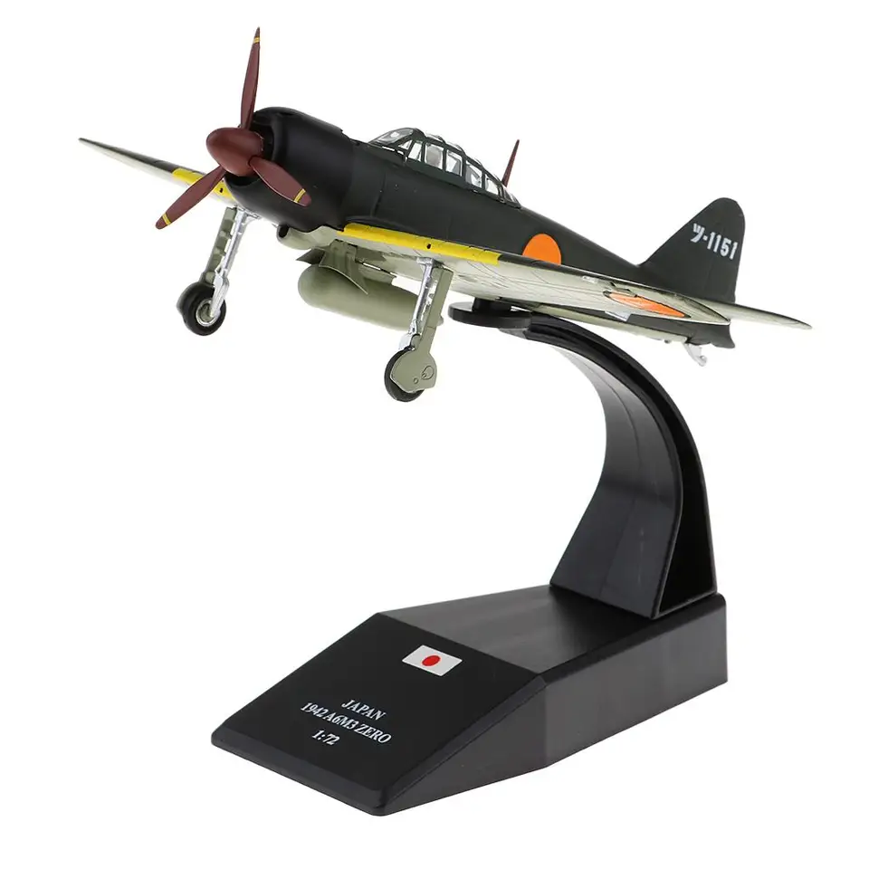 1:72 A6M Zero Fighter Plane Model Hračky s darčekovým stolom na zobrazení