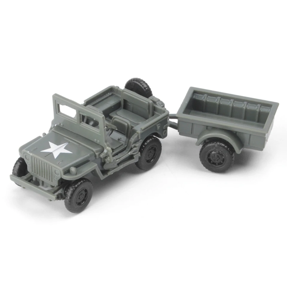 1/72 Mini WW2 Vojenské autá Puzzle Model Model 3D plastové zostavy stavebných blokov pre dospievajúcich dospelých síl Off-road Jeep Darček