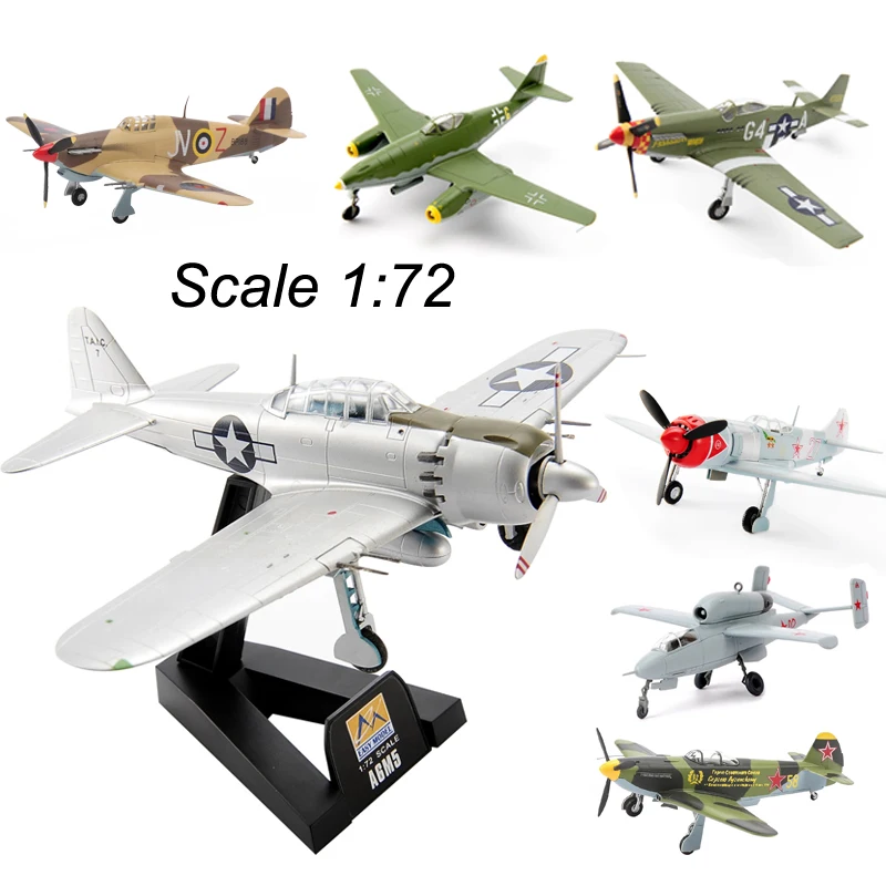 1/72 Stupnica Model Fighter Vojenské lietadlá zobrazuje hračky pre zbierku Creative Scecent Ress Decoration