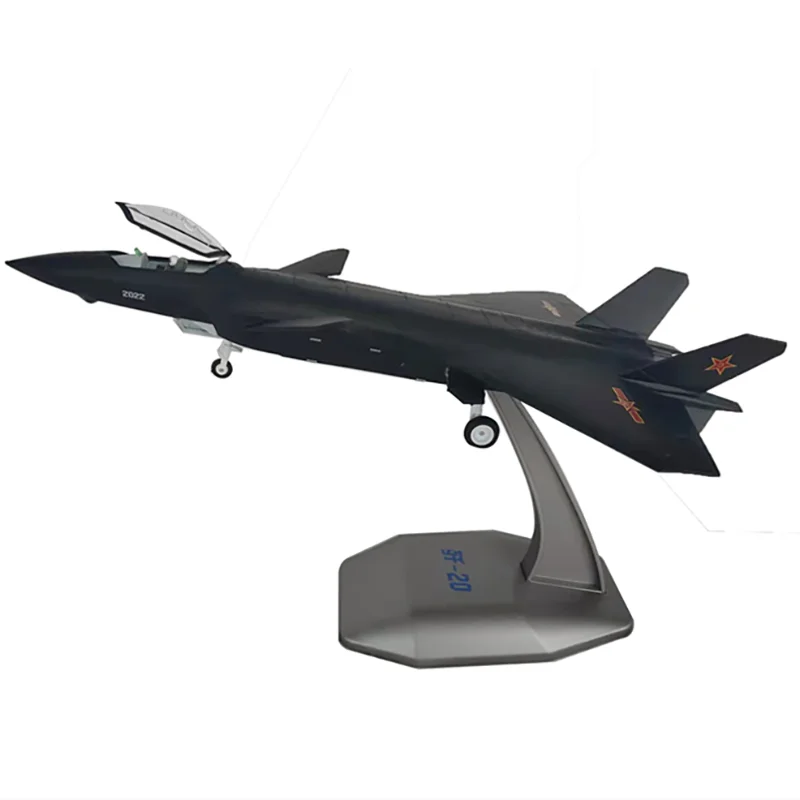 1:72 Stupnica čierna J-20 zliatina Die Cast Militarizované bojové lietadlá Simulácia simulácie Model Model Model Collection Gift