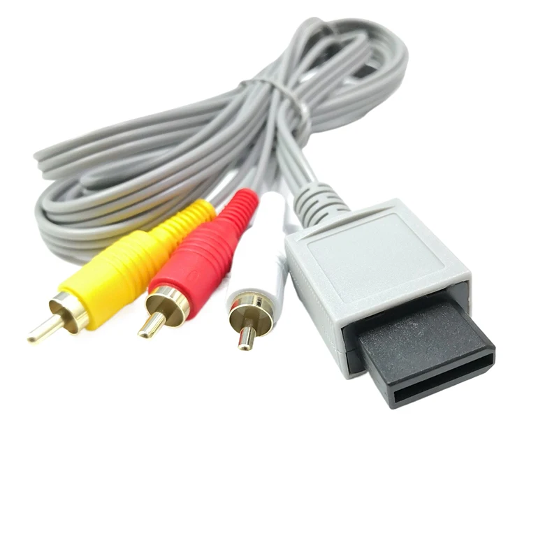 1,8 m 3 kábel RCA pre konzolu Controller Wii Audio Video AV Composite 480p Zlatená 3RCA Forwill káblové káble Game Console