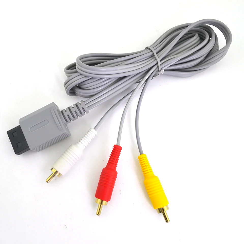 1,8 m komponent kábla Audio Video AV Composite 3 RCA kábel pre hlavný video výstup 480p pre konzolu Wii