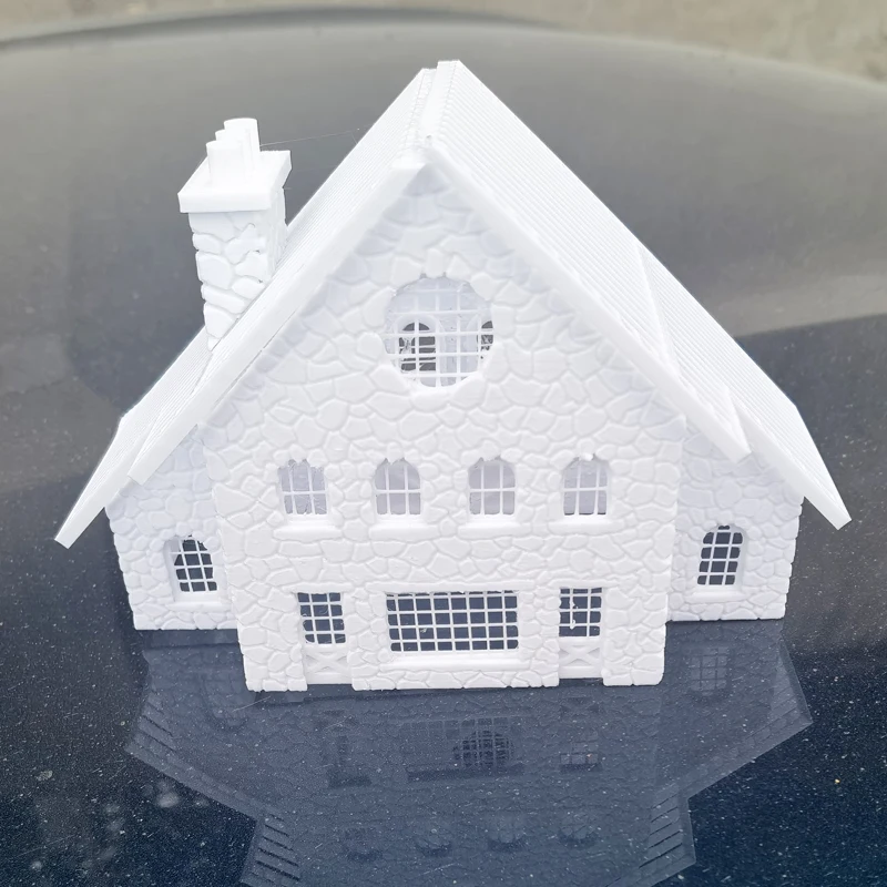 1/87 HO Model Model Hous Hollow Strešné pole Let zostrihá vojenská krajina rozloženie modelu 3D tlač