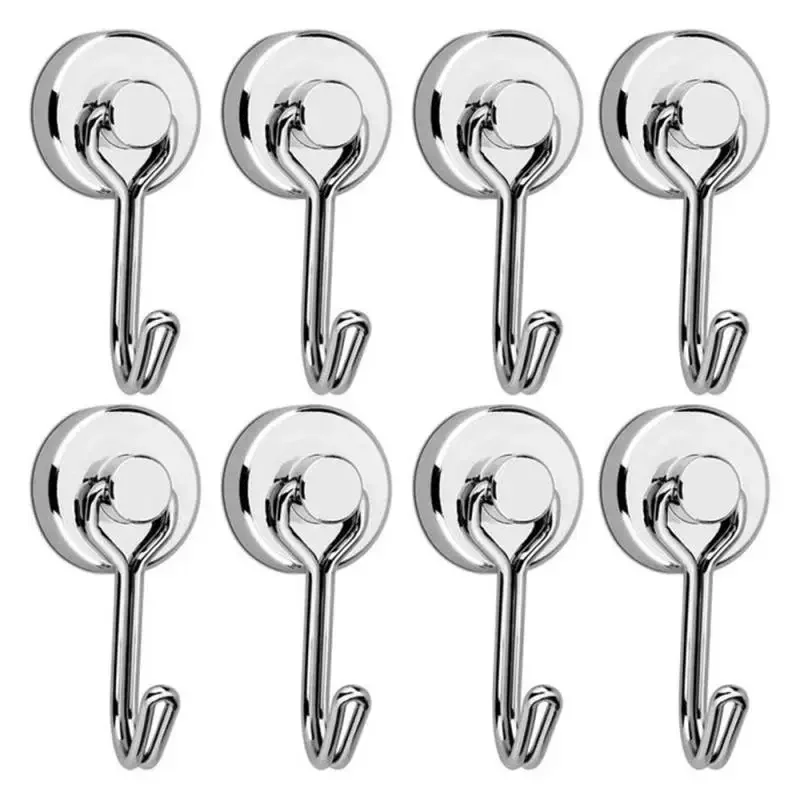 1-8ks s ťažkým magnetickým háčikom Silné neodymiové magnety háčiky pre chladničku grilový držiak na uteráky Držiak kuchyn