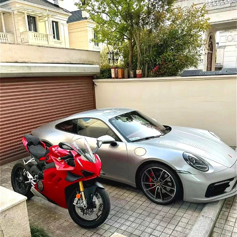 1: 9 Ducatis V4S Panigale Die Cast Motocykel Model Model Hray Collection Collection Collection Fens Lighting Off Road Autocycle Hračky automobil