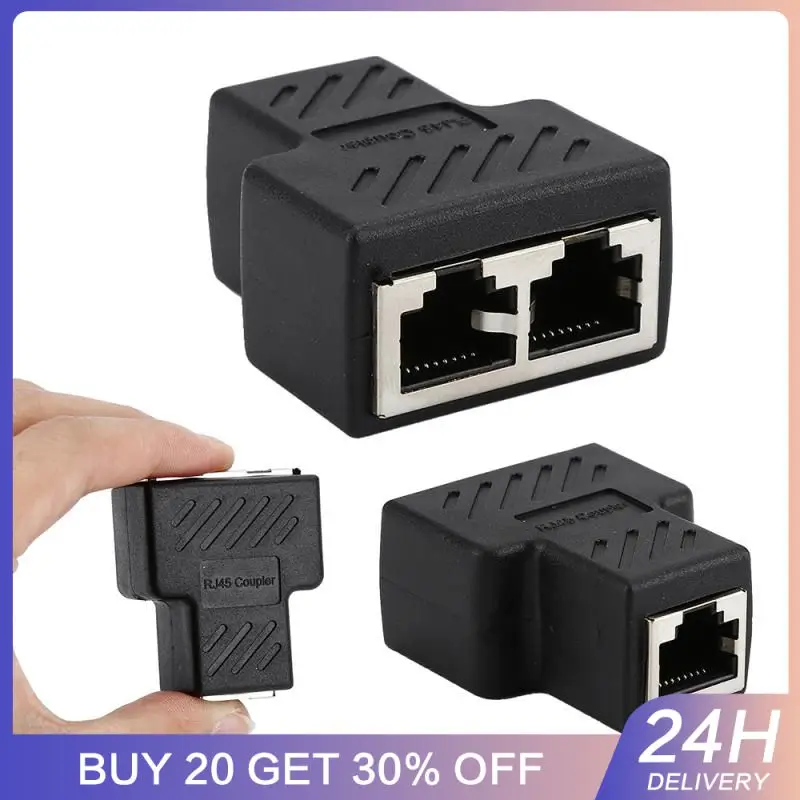 1 až 2 spôsoby LAN Ethernet Network WiFi kábel RJ45 Ženský rozpadový adaptérový adaptér COUPLER pre notebook
