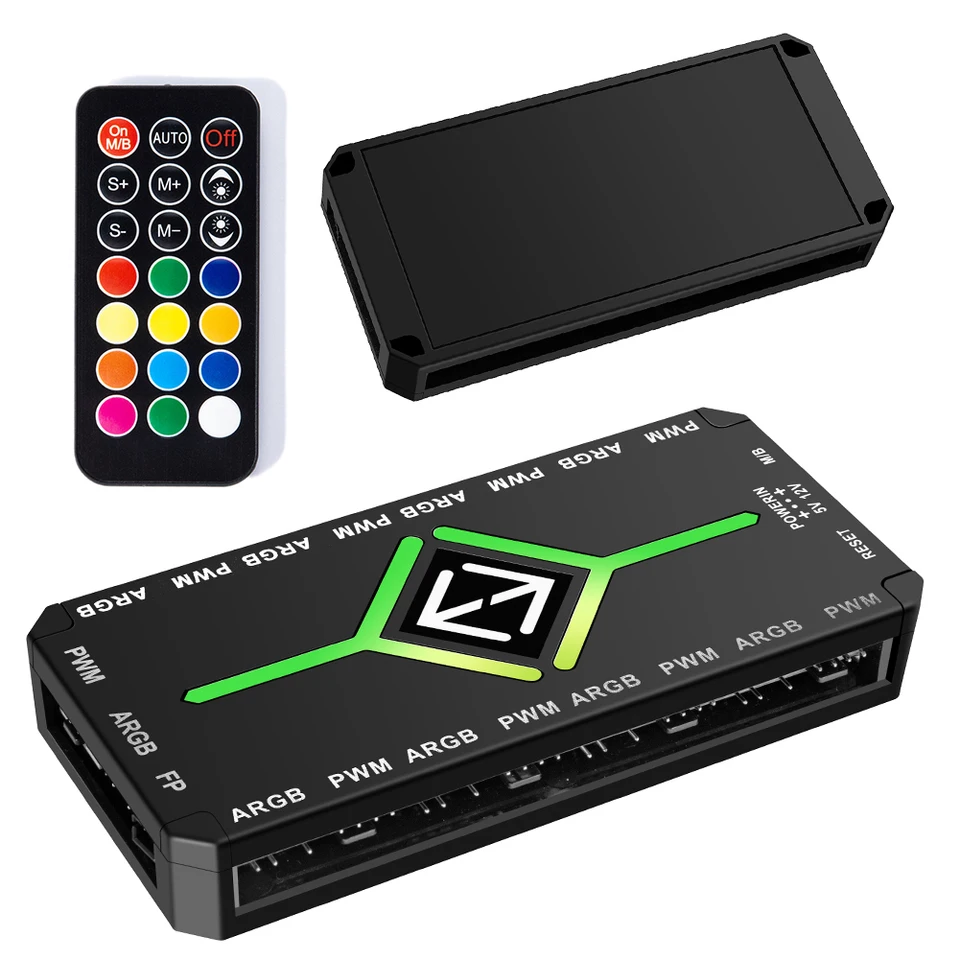 1 až 9 3 v 1 4 PIN PWM MAGNETICKÝ SACIL HUB S DIVOLE PWM VENTICKÝ HUB SATA napájací zdroj PWM ARGB VENTRICKÉ