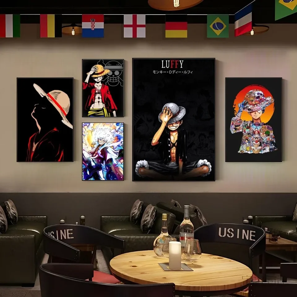 1 balenie Luffy Canvas Painting Art Cafe Bar Room Wall Decor