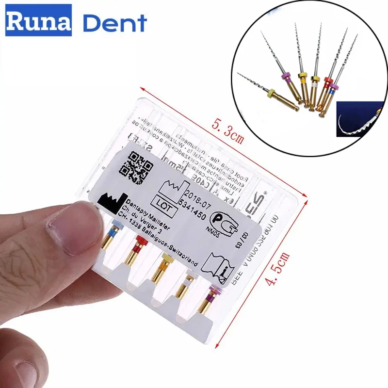 1 balíčky (6ks) zubné laboratórium endodontické súbory Rotary Niti Root Canval Curval Files zubné endo motorové súbory FilesDental Lab Instrument