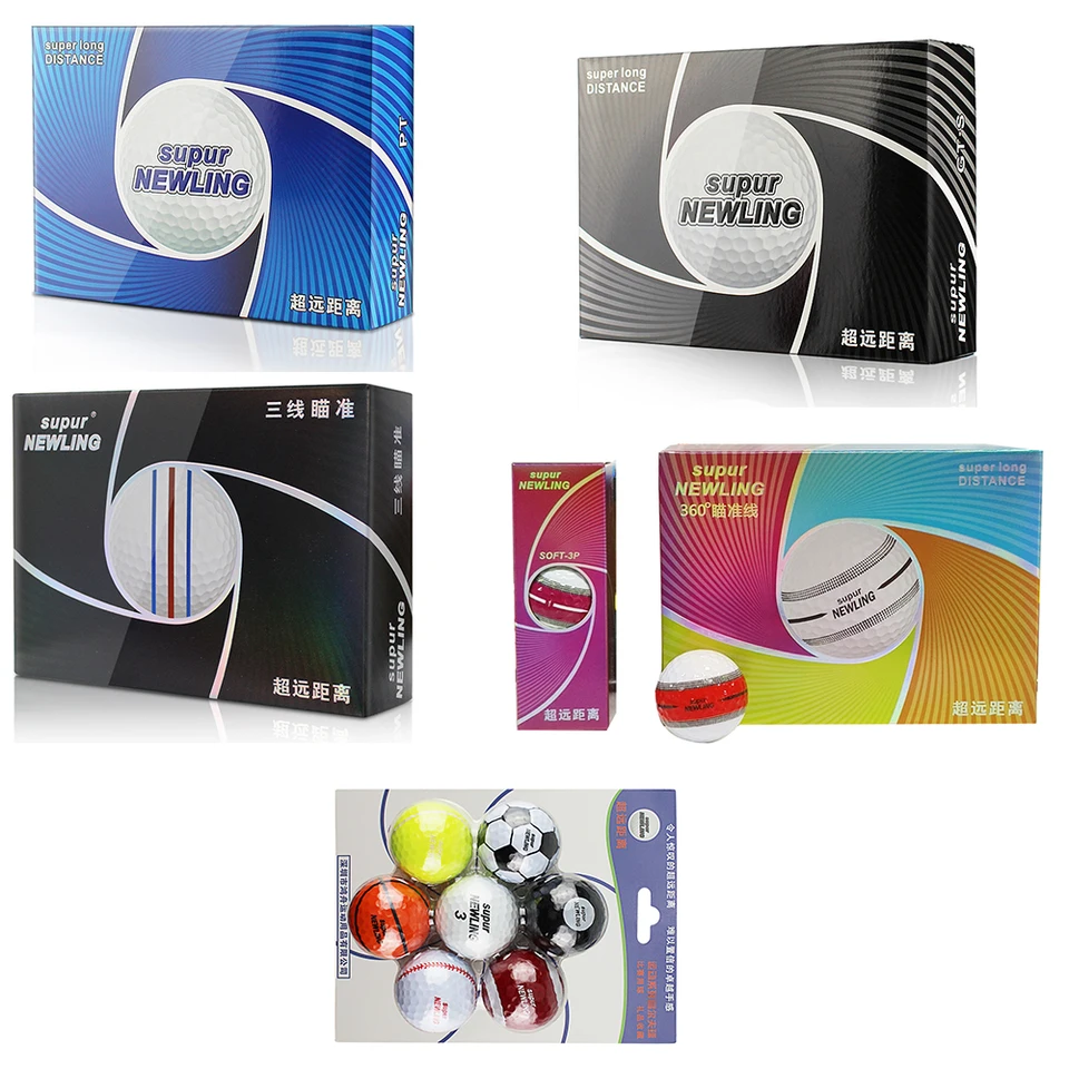 1 boxová golfová loptička špecifická pre viacerých vrstiev Multifanour Ultra Difel Line Assist Golf Practice Balls