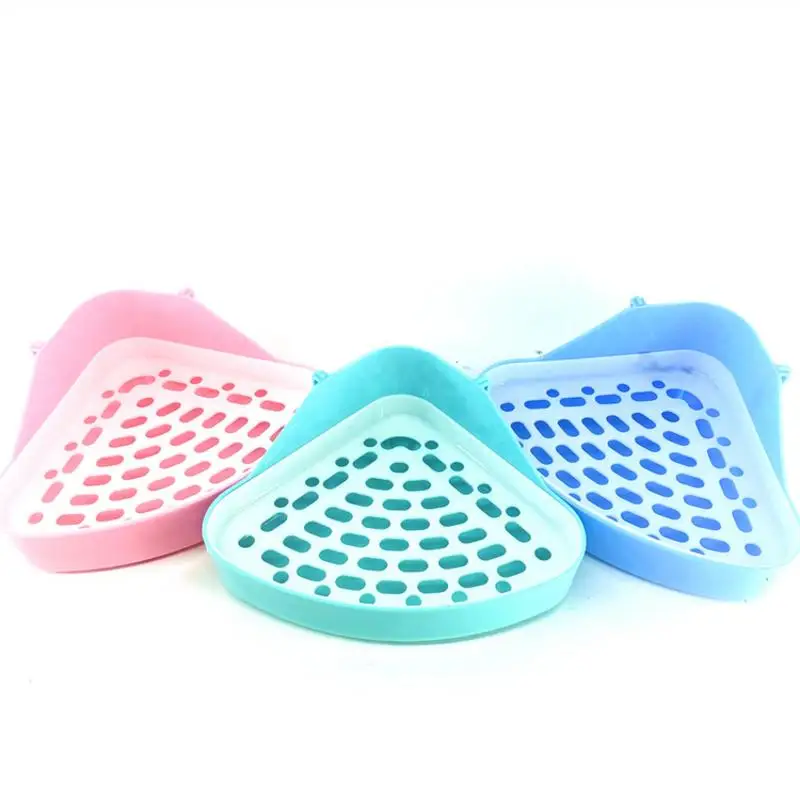 1 Bunny Litter Box Small Pet WC Triangle Potty Trainer Roh rohový podstielka krabičky pre králičie Činchilla morčatá 24x18x11cm