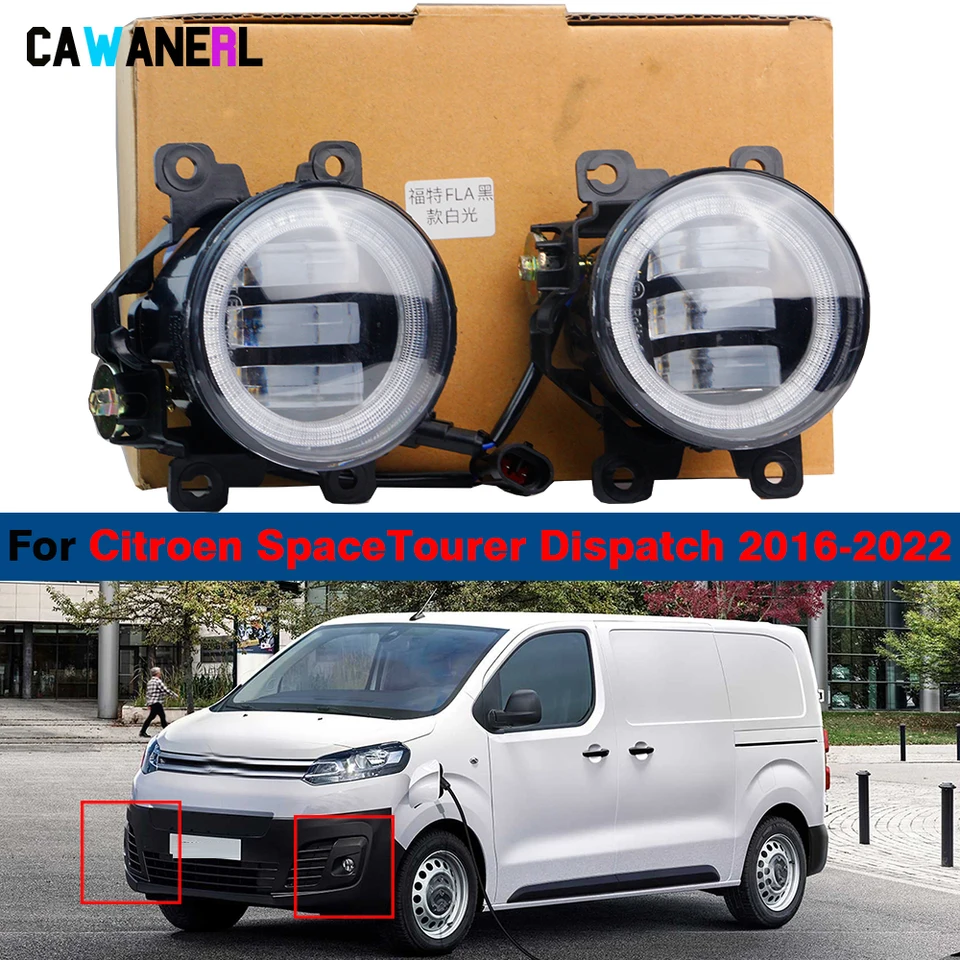 1 dvojica automobilu 30W LED hmlové svetlo DRL Angel Eye Daylight 6000LM pre Disping Spacetourer Dispatch 2016 2017 2018 2019 2020 2021 2022
