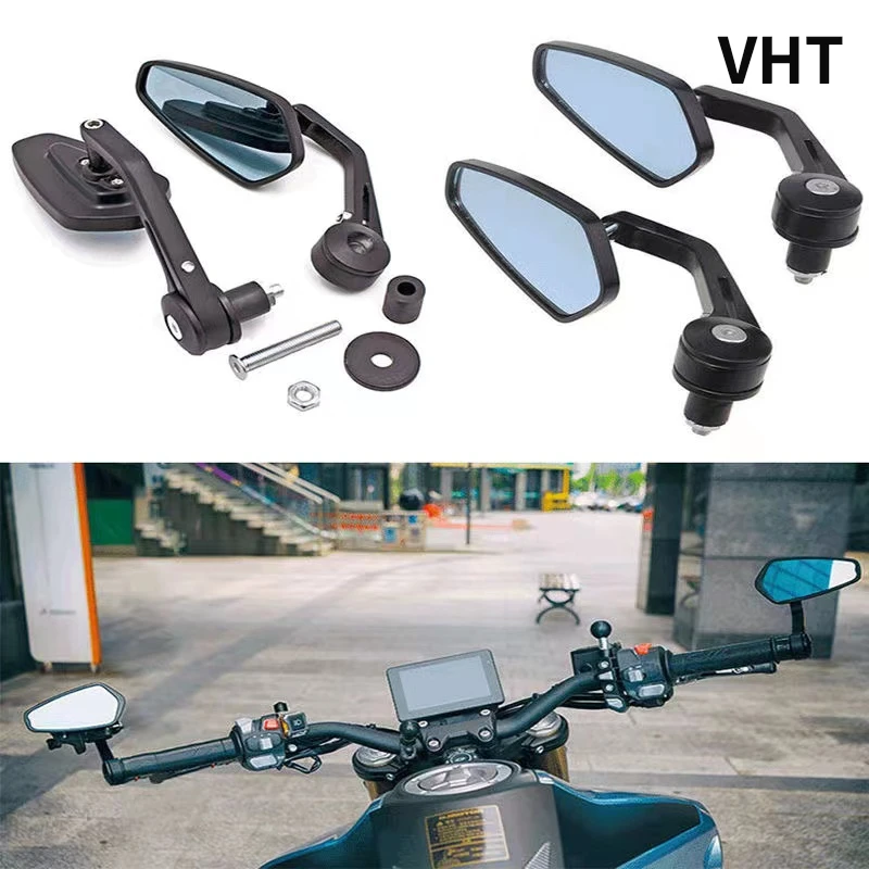 1 Dvojica motocyklových bicyklov Cruiser Chopper ATV Hliník 7/8 '' 22 mm bar koncový bočný Zrkadlo