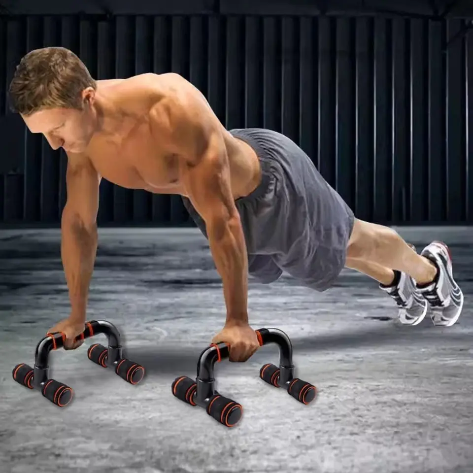 1 Dvojica telocvične zvládne nekĺzavý push-up stánok silná stabilná podpora push-up podporovaná odolnými kalistenikami paralelných tyčiniek Fitness