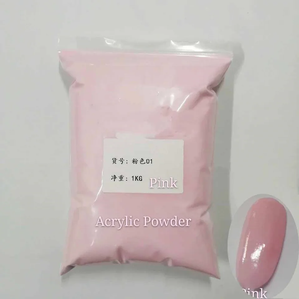 1 kg akrylový prášok pre nechty nahé ružové čisté biele ponorné prášok Priehľadné predlžovanie pigmentu prach DIY manikúrová dekorácia nechtov