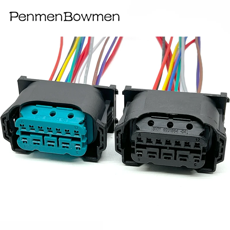 1 ks 12-kolíkom LED svetlomet LED svetlometový zväzok DREBSKÝCH VÝROBA AUTO VOZIDLA KONEKTOR 61132359991 pre BMW 1-1452335-1 1-1452334-1