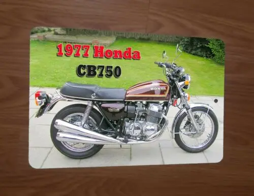 1 ks, 1977 CB750 Motocykel Photo 8x12 kovová stena