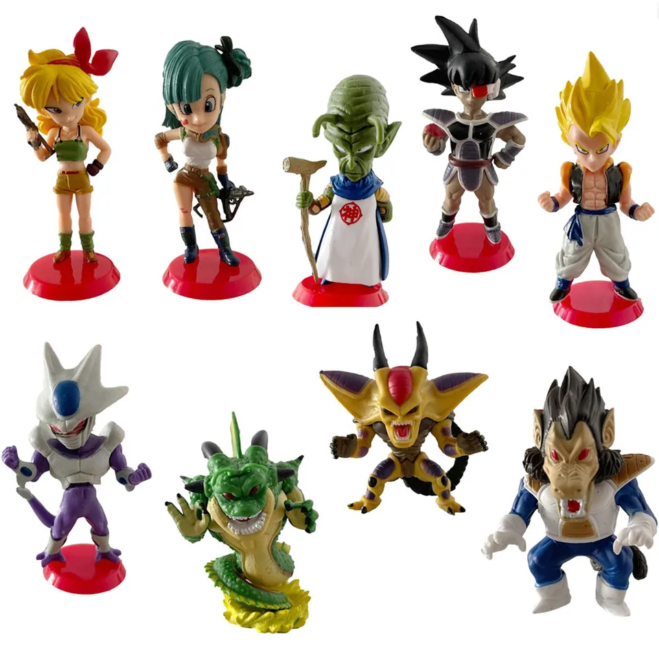1 ks Anime Dragon Ball Z Action Figures Bulma Ranchi Super Saiyan Goku Piccolo Shenron PVC Model Collection Kid Darček