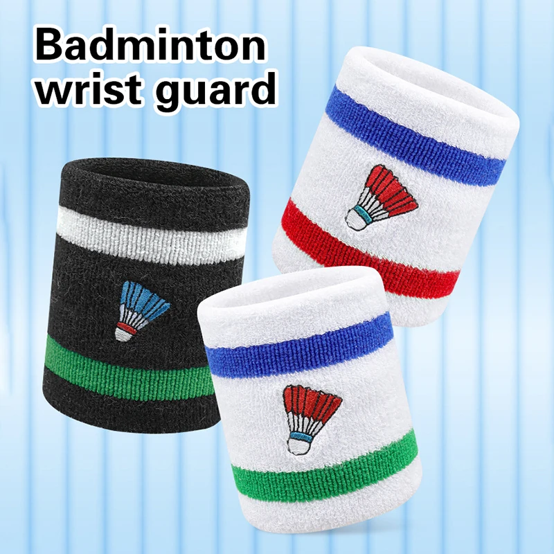 1 ks badminton zápästie Cotton Cotton Adult Kid Sport Sweat Sweat vyšívané logo Prevádzka bezpečnostná podpora na ochranu pred ochranou zápästia