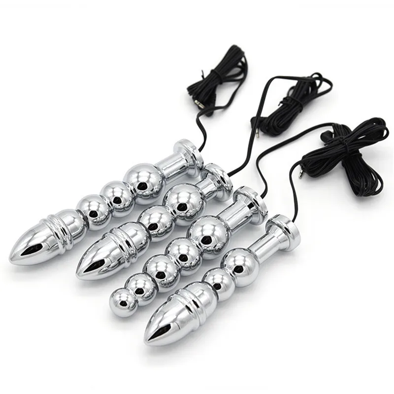 1 ks bipolárny análny vaginálnu zátku Dospelé erotické hračky Elektrický šok Elektro stimulácia kovový zadok plug sex hračky Exotické doplnky