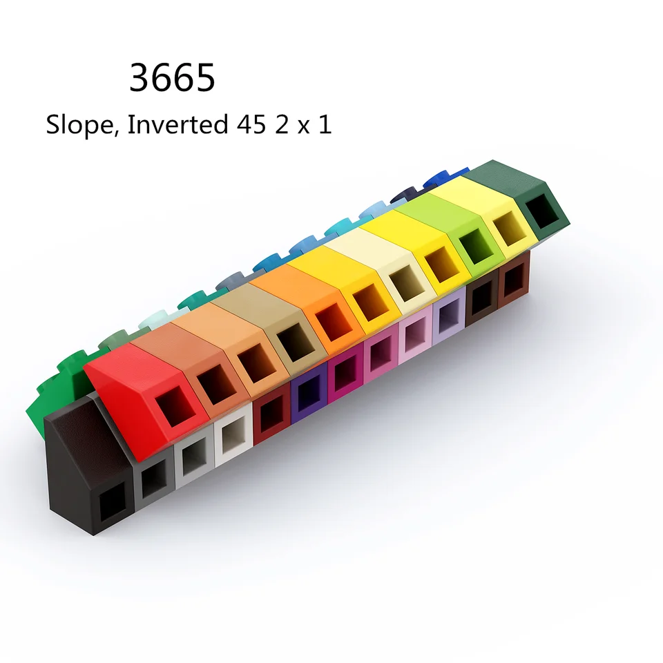 1 ks budovy bloky 3665 sklon, invertované 45 2 x 1 zbierky Objemové modulárne modulárne hračky GBC High-Teys for MOC set