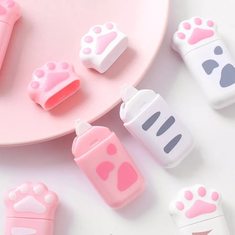 1 ks Cat Claw Claw Prenosná korekčná páska Kawaii White Out Corrector Propagačné darčekové kancelárske potreby Študentská škola Office Support