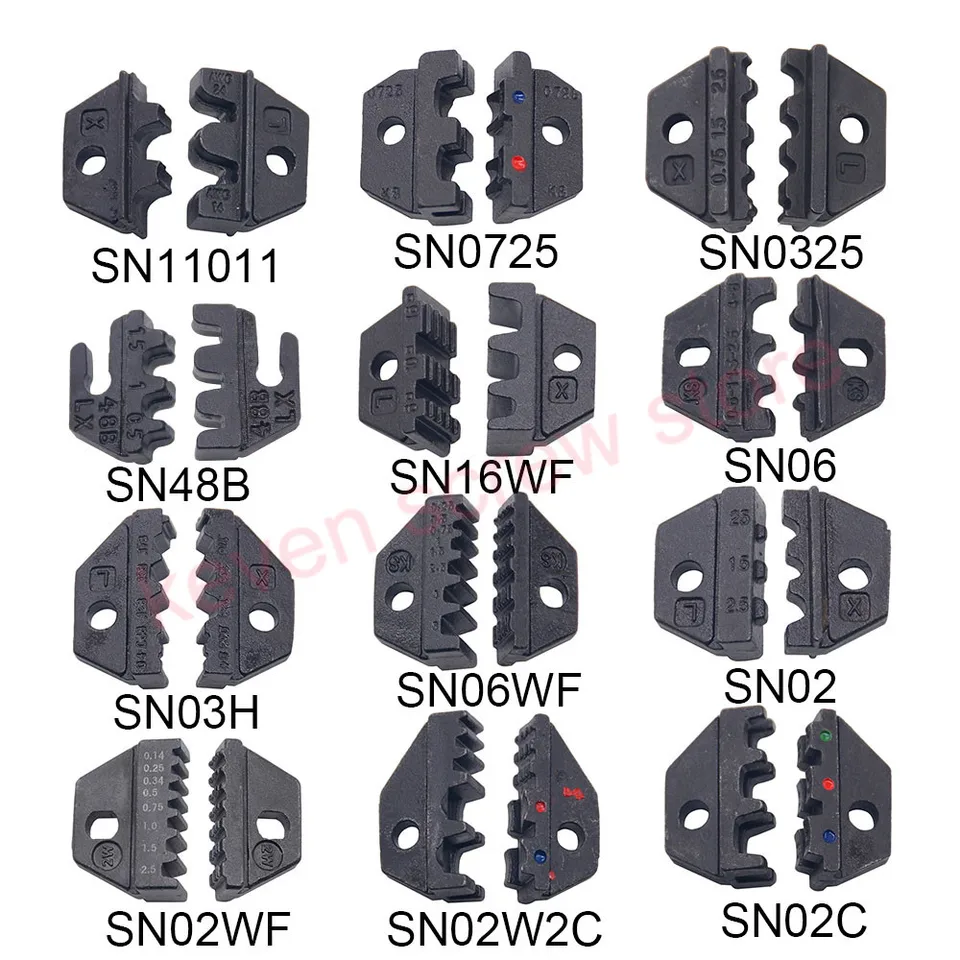1 ks Crimper Die Sety pre neizolovaný otvorený konektor typu plug-type 0,14-16mm2 26-5awg Just Suit Sn28b Die set crimping