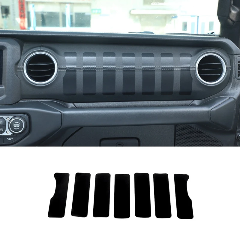 1 ks Dashboard Grill Decal Sticker Black PVC pre Jeep Wrangler JL Gladiator JT 2018-2023