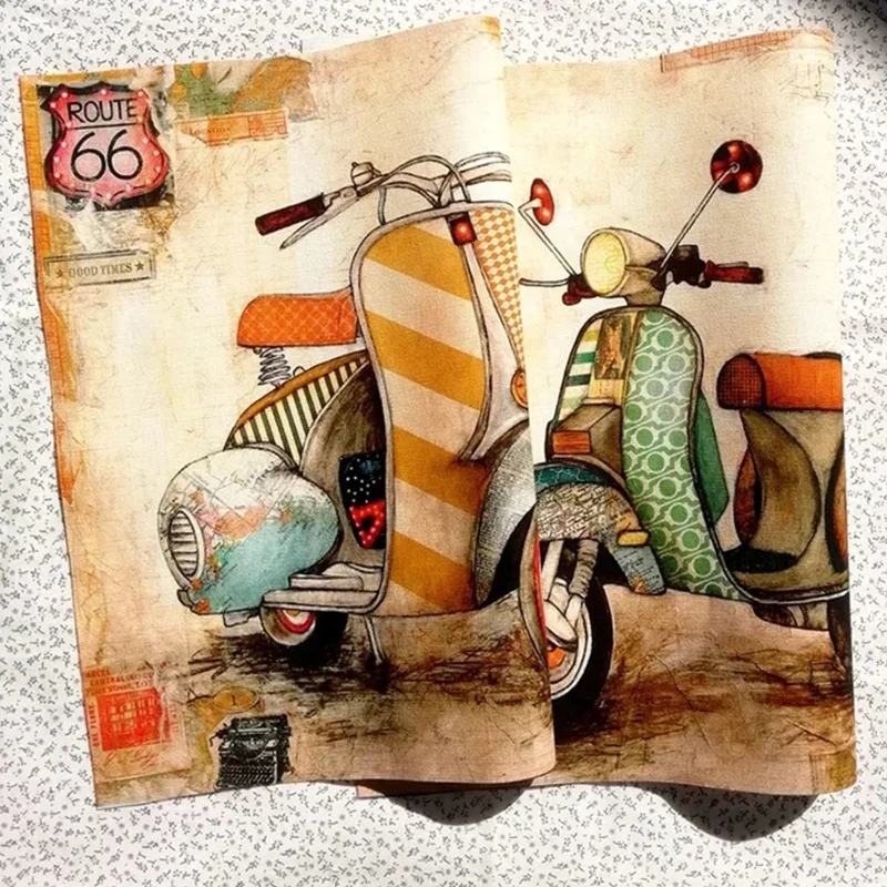 1 ks/dávka digitálna tlačená handrička 28x28cm 100% bavlnená plátna ručne vyrobená náplasť DIY tkanina Doprava zdarma retro dizajn lokomotívy