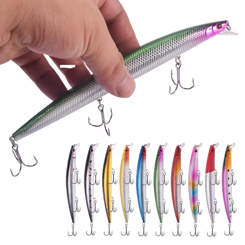 1 ks Minnow Fishing Hábba 18 cm 24g laser plastový plastový kľukový kľud