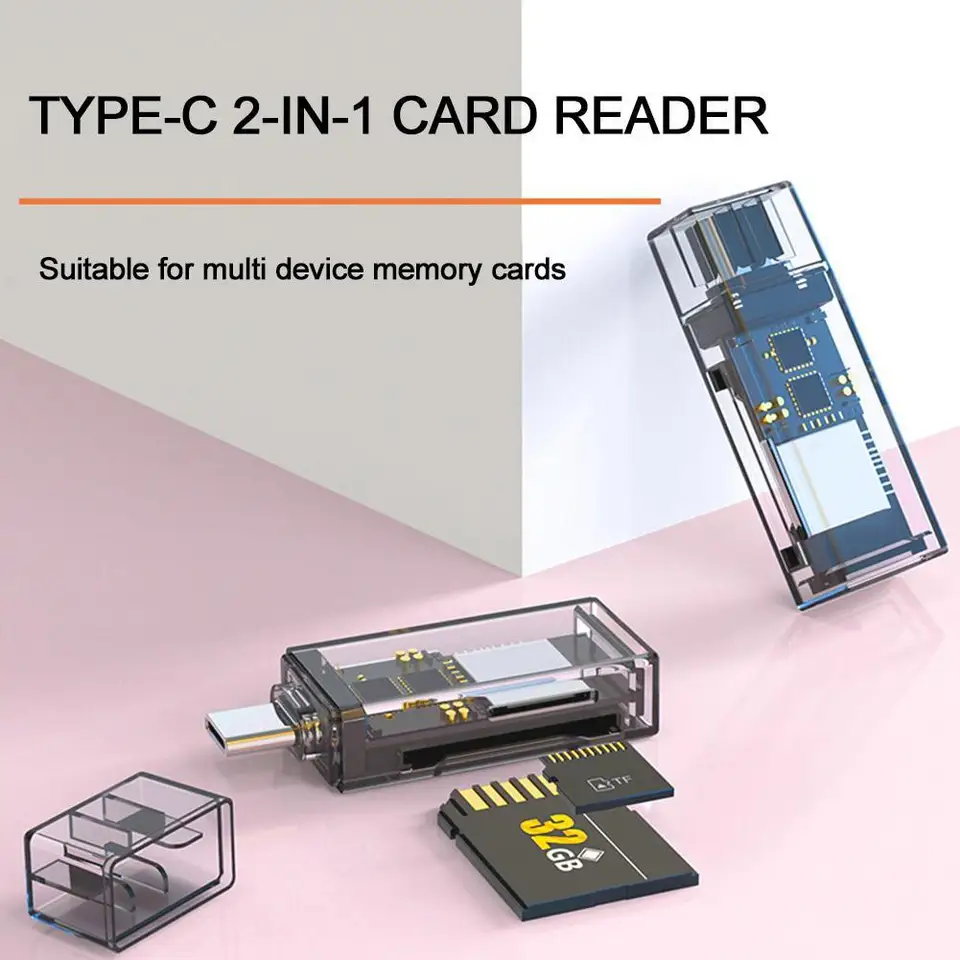 1 ks Mobilné čítanie kariet Type-C Mobilný telefón USB 3.0 Readérka Karty Pamäťový karta Pamäťový adaptér Kábel Kábel TF Card Reader Drive USB