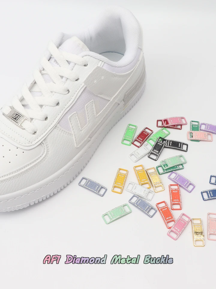 1 ks nový AF1 Diamond Shoe Charms Módne šnúrky Kvalitné kovové šnúrky dekorácie Chapa Air Force One Shoes Accessories