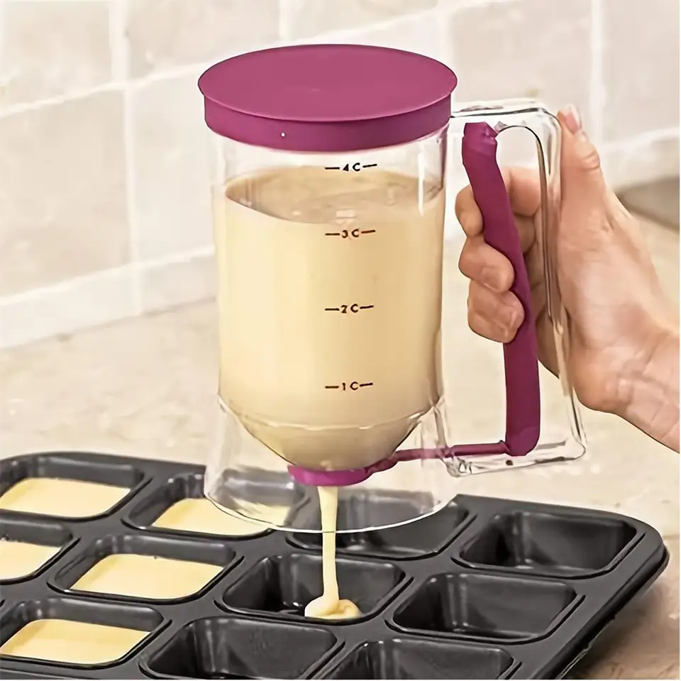 1 ks Pancake Cupcake DispenSer, skladacie cesto na košíčky, oblátky, muffinové zmesi alebo akékoľvek pečivo