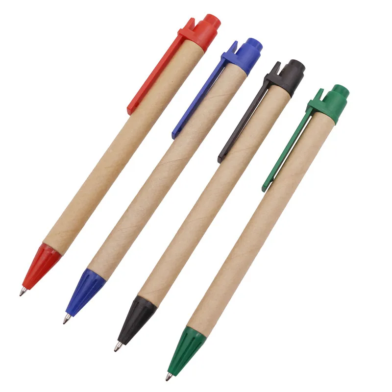 1 ks papierová trubica Environmentálne guľôčkové pero Pen Multicolor Darčekové pero narodeniny darček recyklovaný papierový školský spotrebný materiál kancelárske potreby
