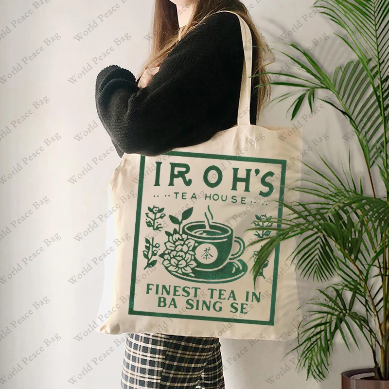 1 ks strýko Iroh's Tea House Avatar The Last Airbender Tote Bag, Atla Tote Bag, Atla Gift, Jasmine Dragon Tea, Najlepší darček pre ňu