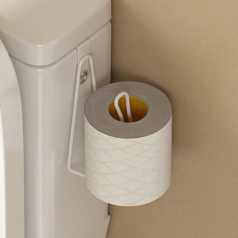 1 ks toaletný držiak papiera Organizátor Wall Mount Storage stojan Kuchyňa Kúpeľňa bez vŕtačky Uterák na uterák