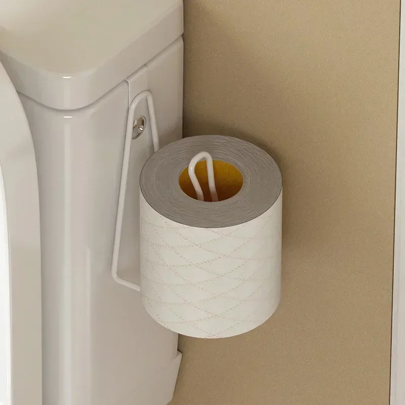 1 ks toaletný držiak papiera Organizátor Wall Mount Storage stojan Kuchyňa Kúpeľňa bez vŕtačky Uterák na uterák