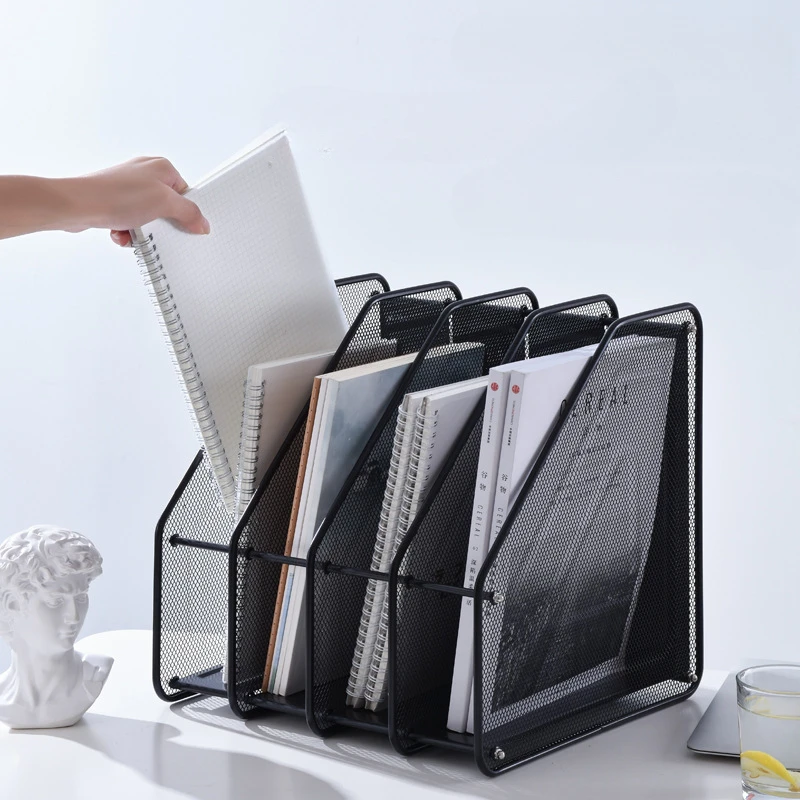 1 ks viac vrstvy kovového sieťového stojanu pre kovové sieťoviny pre organizátor Office Organizátor Desk Organizátor Student Data Storage Box štvorkoliek