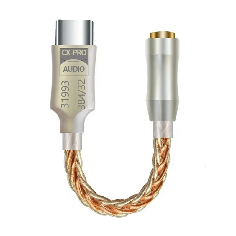 1 kus CX31993 HIFI DAC Typ C až 3,5 mm zosilňovač pre slúchadlá Audio dekodér kov a