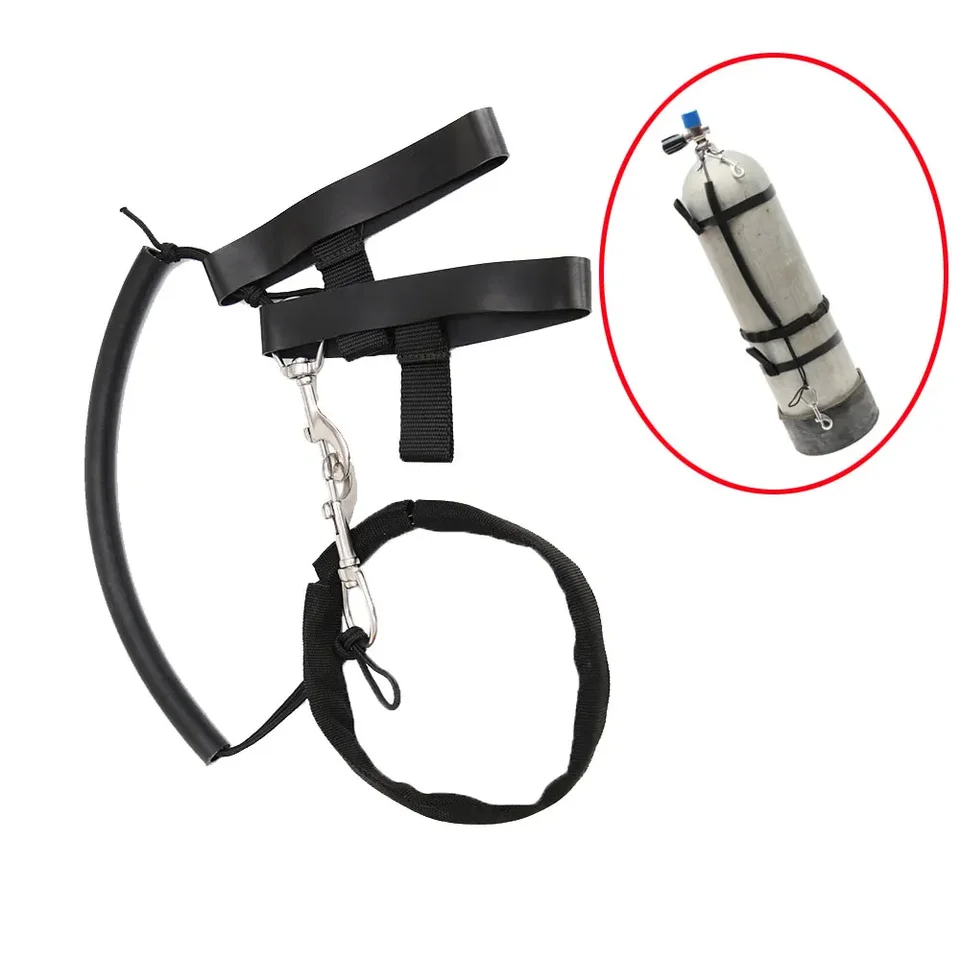 1 kus potápačského tankového popruhu potápanie potápačský nádrž na fľašu fľašu bradavicu Sidemount Rain+svorka a sponky