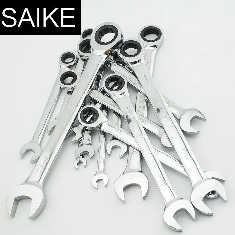 1 kus ratchetovej kombinácie metrických kľúčov nastavené ručné náradie Torque Gear Socket Nut Tools Sada kľúčov