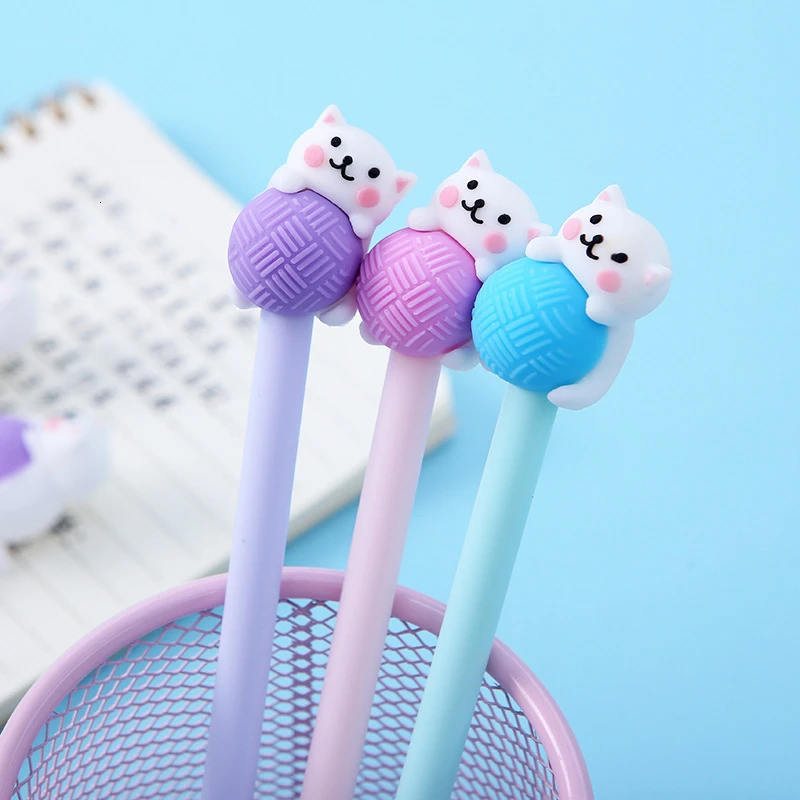 1 kus roztomilý kawaii hra s vlneným mačacím gélom mačiatko mačiatko mačiatko mačiatko kancelárske potreby