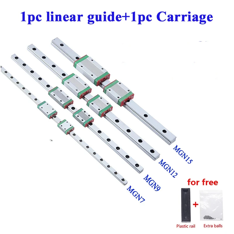 1 lineárny sprievodca+1 vozík mgn7c mgn9c mgn12h mgn15c miniatúrna lineárna koľajnica sklíčka Mgn7H Mgn12c mgn9h mgn15H 3D Tlačiareň Časť
