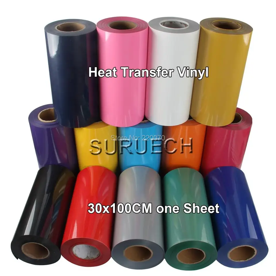 1 list 30cmx100cm (12x40i) PVC prenos tepla Vinyl Tepelný lis strot narezanie rezačku Tričt