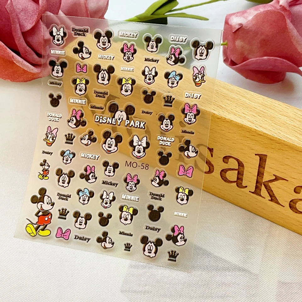 1 list New Disney Cartoon Mickey Mouse Cute Girl Mickey Minnie Nákladové relácie na nechty