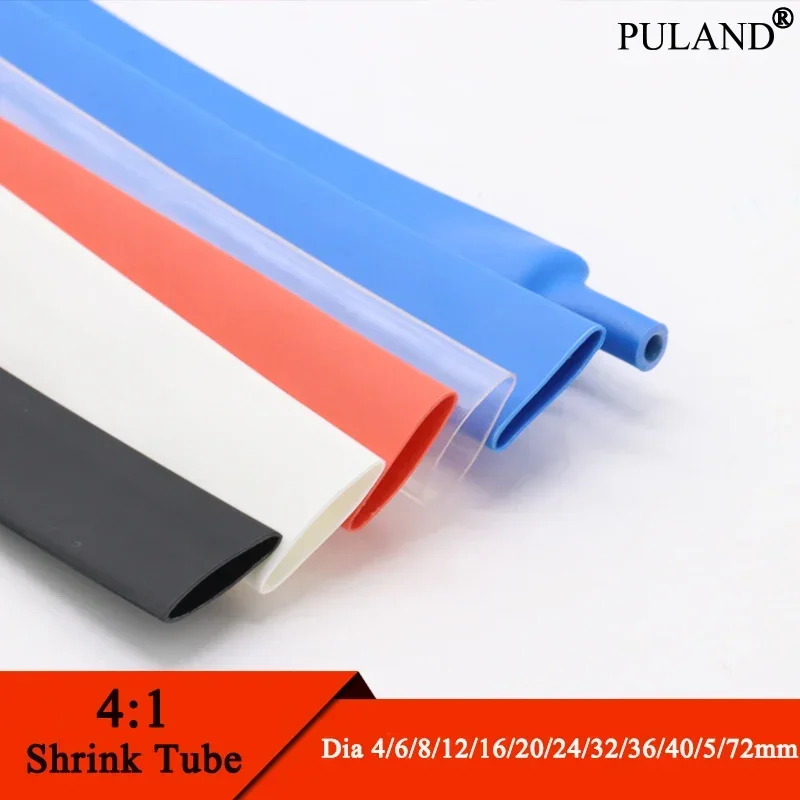 1 m 4 6 8 12 mm 16 mm 20 mm 24 mm 52 mm Tepelná zmršťovacia trubica s lepiacou lepiacou lemovanou 4: 1 Sada káblových káblových káblov s dvoma stena